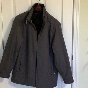 ❤️ WEATHERPROOF dark gray double zip hooded jacket, medium